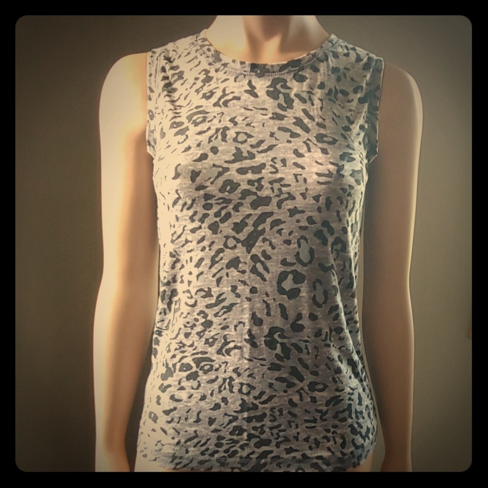 Well Worn vintage wash cheetah print tank top XS